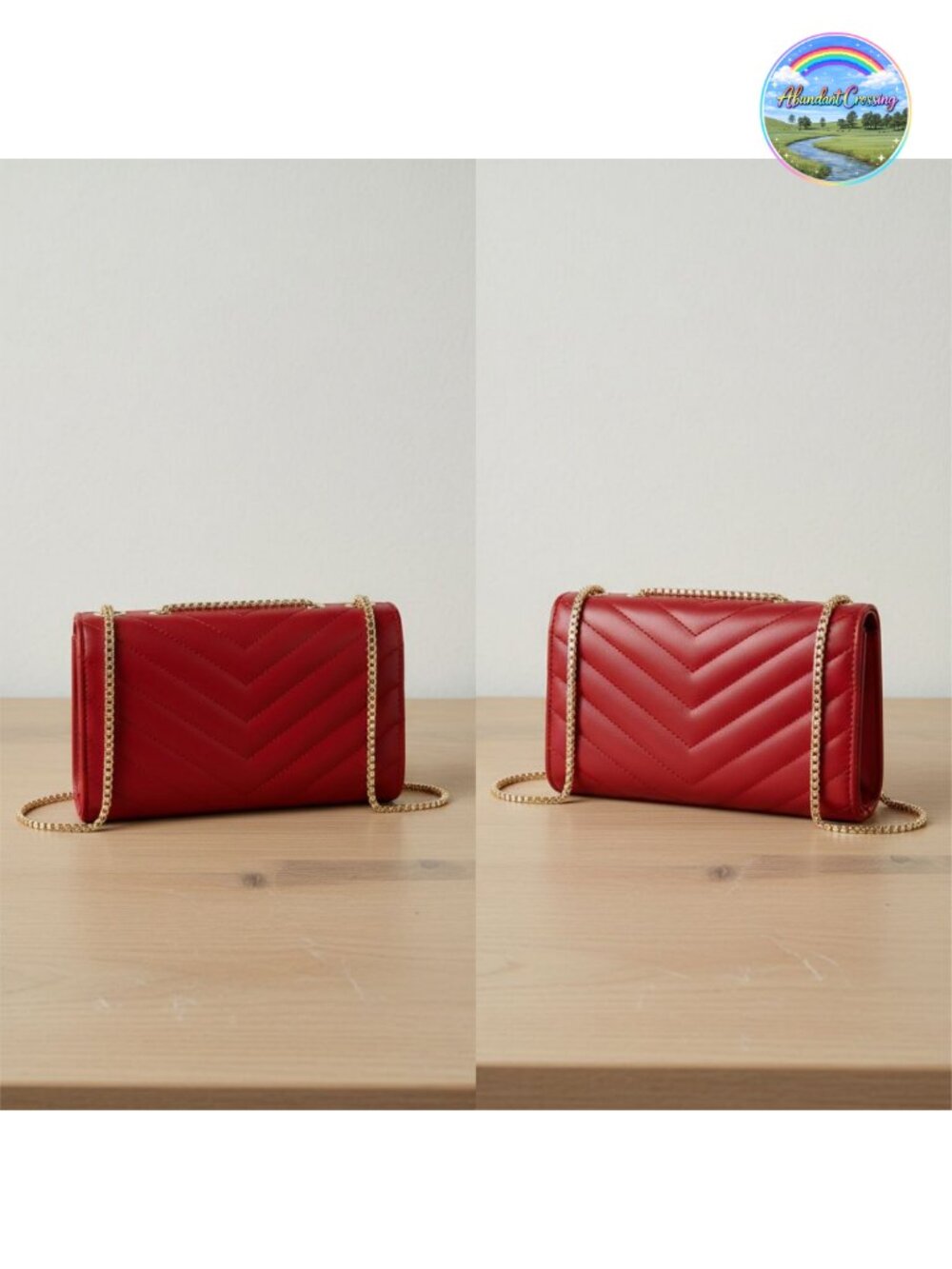 Quilted Evening Clutch Crossbody Bag Gold Tone Chain Strap